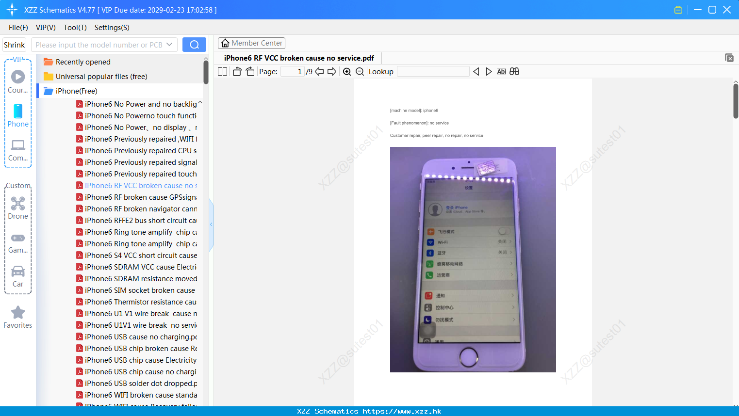 IPhone6 RF VCC Broken Cause No Service